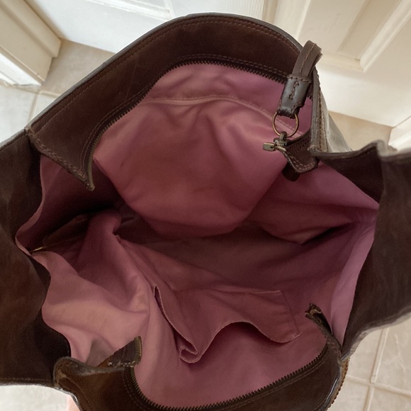 Large coach utility bag brown. Patent leather . - Picture 3 of 12